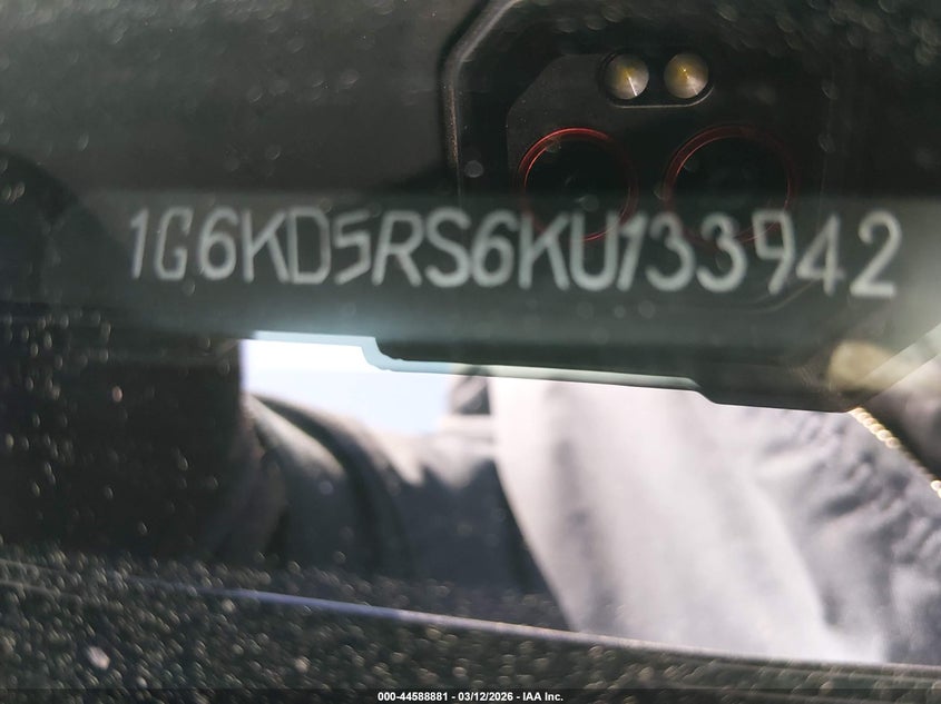 2019 Cadillac Ct6 Premium Luxury VIN: 1G6KD5RS6KU133942 Lot: 44588881