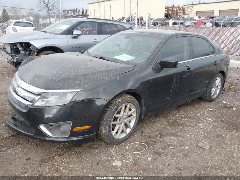 2012 Ford Fusion 2.5 Sel black Lot 111044589180 Vin 3FAHP0JA2CR394178