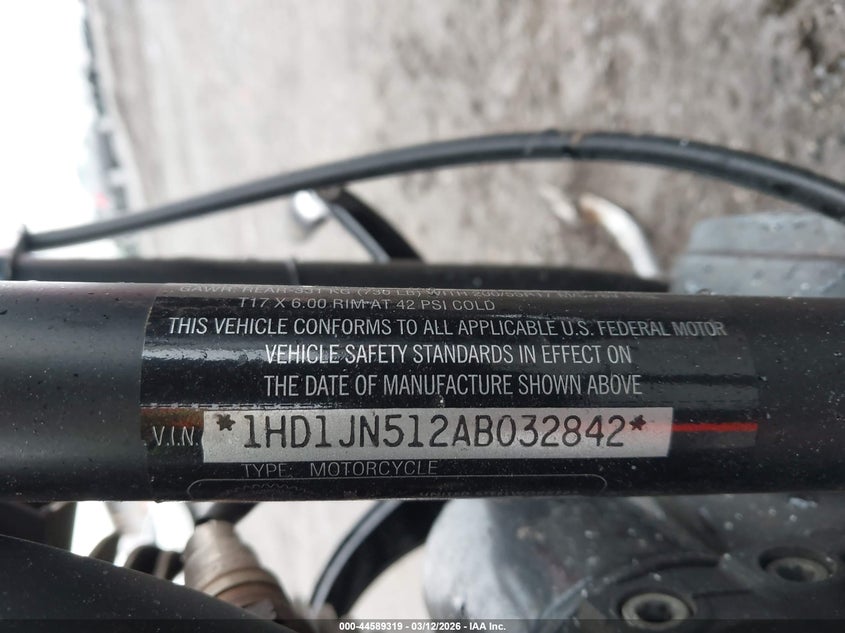 2010 Harley-Davidson Flstfb VIN: 1HD1JN512AB032842 Lot: 44589319
