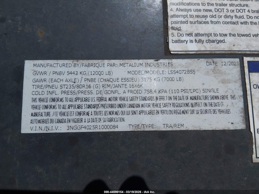 2024 OTHER UTILITY TRAILER MFG OTHER TRAILER N/A