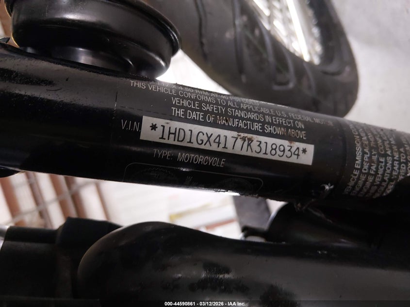 2007 Harley-Davidson Fxdbi VIN: 1HD1GX4177K318934 Lot: 44590861
