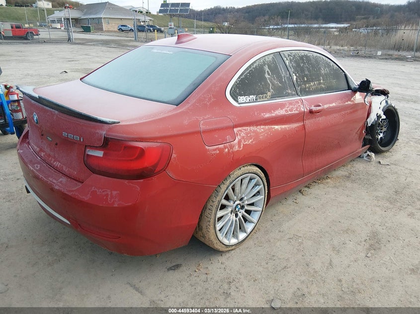 Vin: wba1f5c54ev255913, lot: 45090332, bmw 228i 20144