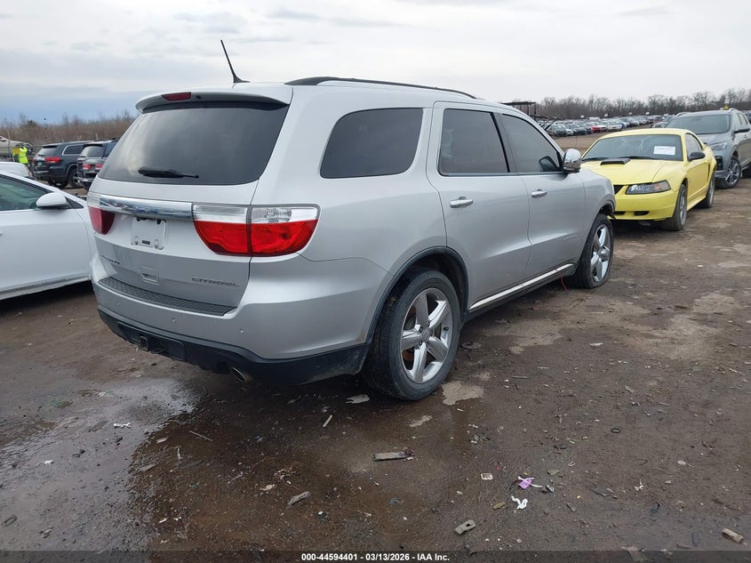 2012 Dodge Durango 3.6 Citadel silver Lot 111044594401 Vin 1C4RDHEG7CC109168