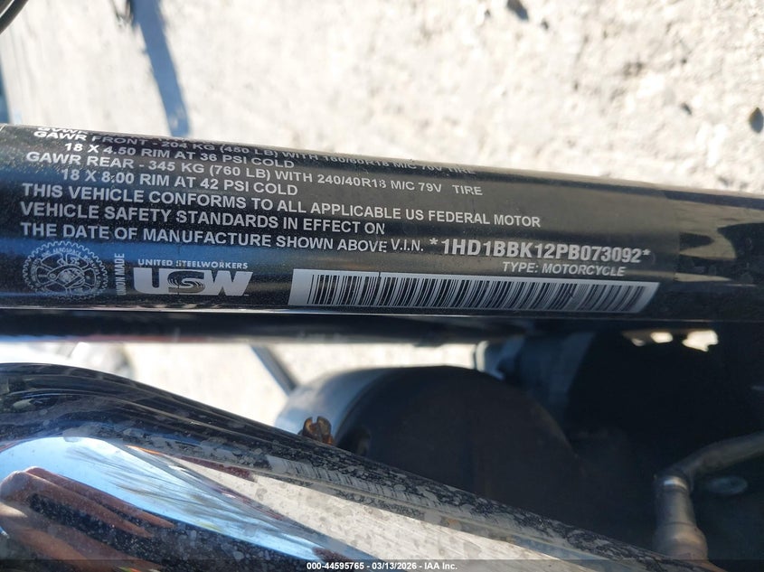 2023 Harley-Davidson Flfbsanv VIN: 1HD1BBK12PB073092 Lot: 44595765