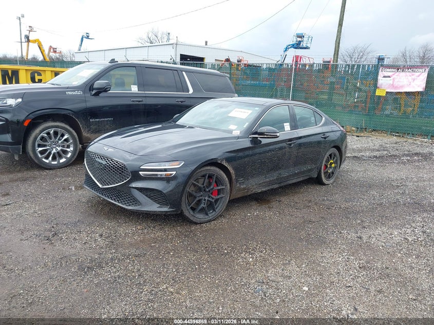 Vin: kmtg34sc8ru140759, lot: 45093797, genesis g70 2.5t awd 20242