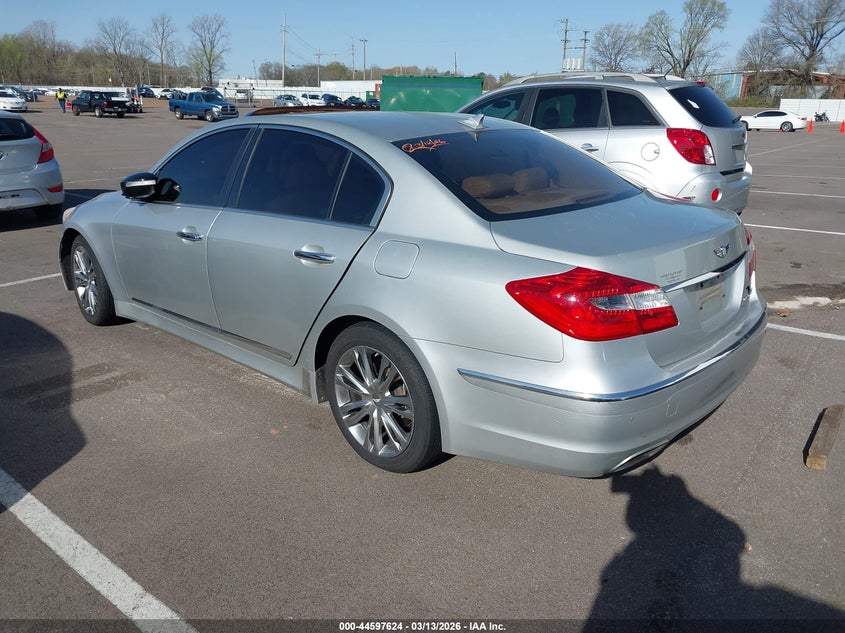 2012 Hyundai Genesis 4.6 silver Lot 111044597624 Vin KMHGC4DF2CU211124