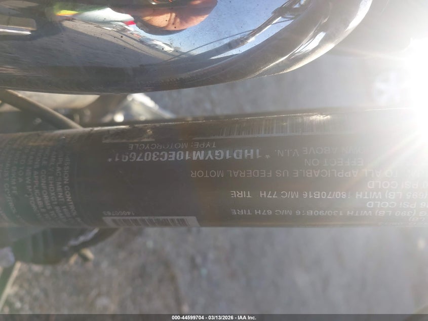 2014 Harley-Davidson Fxdf Dyna Fat Bob VIN: 1HD1GYM10EC307691 Lot: 44599704