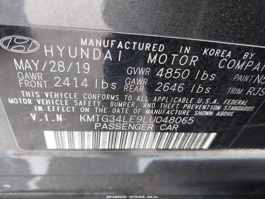 2020 Genesis G70 3.3 3.3T Rwd grey Lot 111044600228 Vin KMTG34LE9LU048065