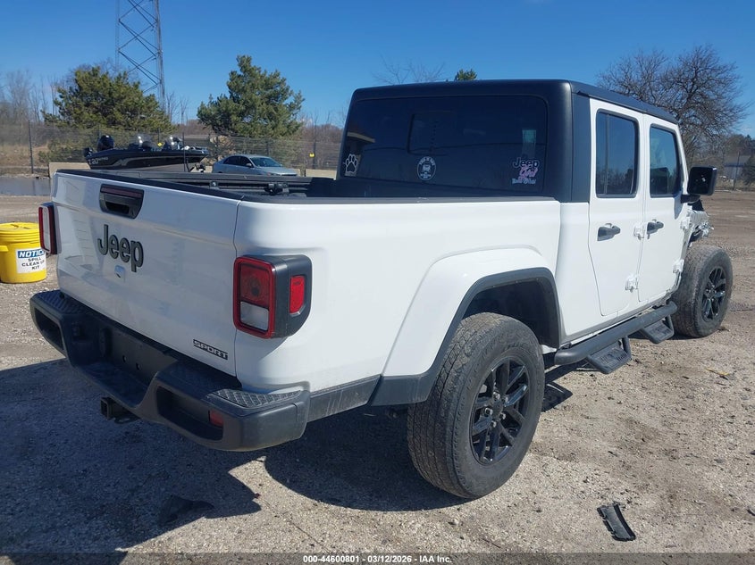 Vin: 1c6hjtag7ml619137, lot: 45097729, jeep gladiator sport s 4x4 20214
