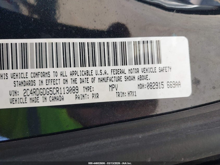 2012 Dodge Grand Caravan Crew #9