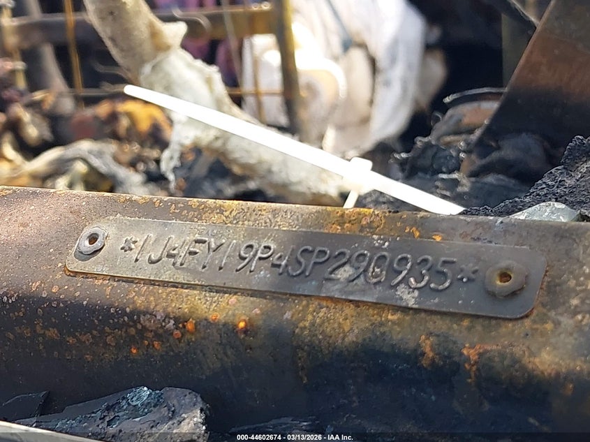 1995 Jeep Wrangler / Yj S/Rio Grande VIN: 1J4FY19P4SP290935 Lot: 44602674