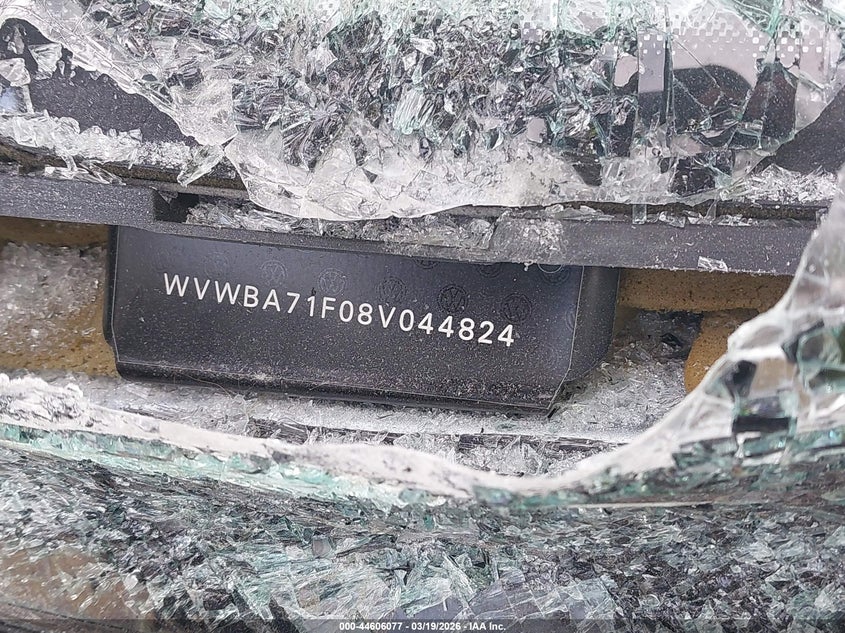 2008 Volkswagen Eos Turbo VIN: WVWBA71F08V044824 Lot: 44606077