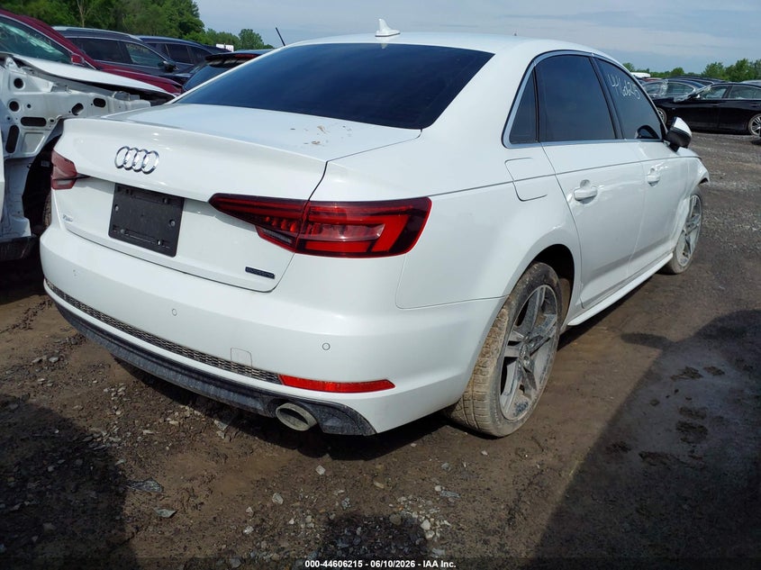 2018 AUDI A4 SEDAN 2.0L I-4 DI, DOHC, VVT, TURBO, 252HP