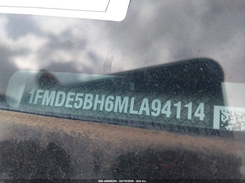 2021 Ford Bronco Big Bend VIN: 1FMDE5BH6MLA94114 Lot: 44606254