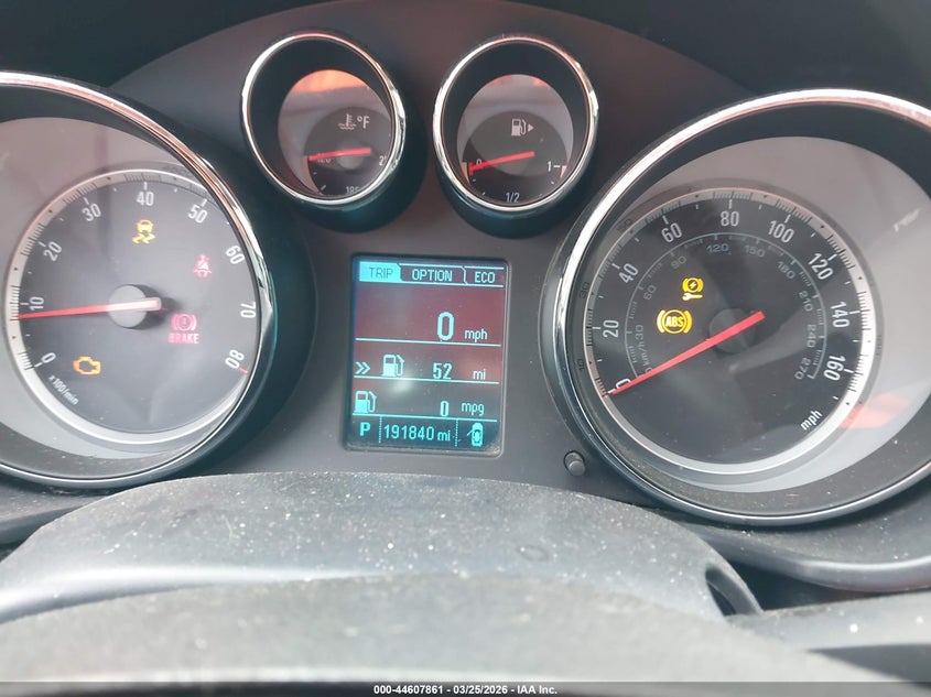 2013 BUICK REGAL SEDAN 2.0L I-4 DI, DOHC, VVT, TURBO, 220HP