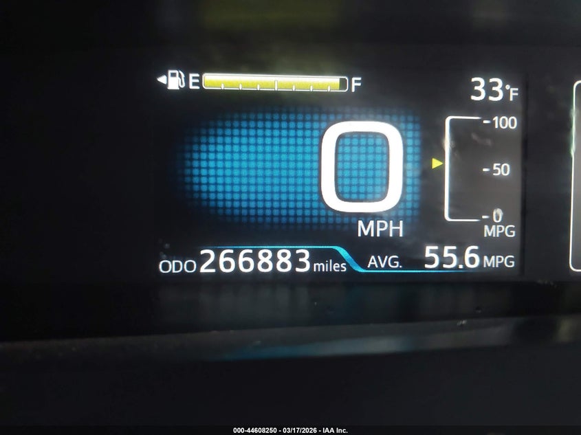 2019 Toyota Prius Le VIN: JTDKARFU0K3096587 Lot: 44608250