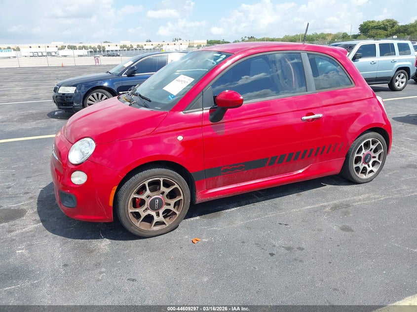 2012 Fiat 500 1.4 Sport red Lot 111044609297 Vin 3C3CFFBR2CT366628
