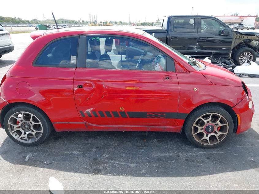 2012 Fiat 500 1.4 Sport red Lot 111044609297 Vin 3C3CFFBR2CT366628