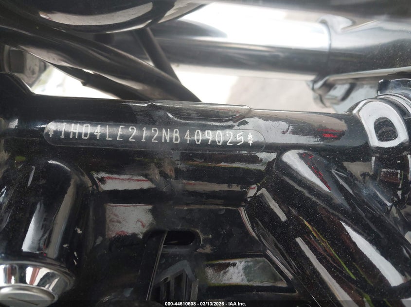 2022 Harley-Davidson Xl883 N VIN: 1HD4LE212NB409025 Lot: 44610608