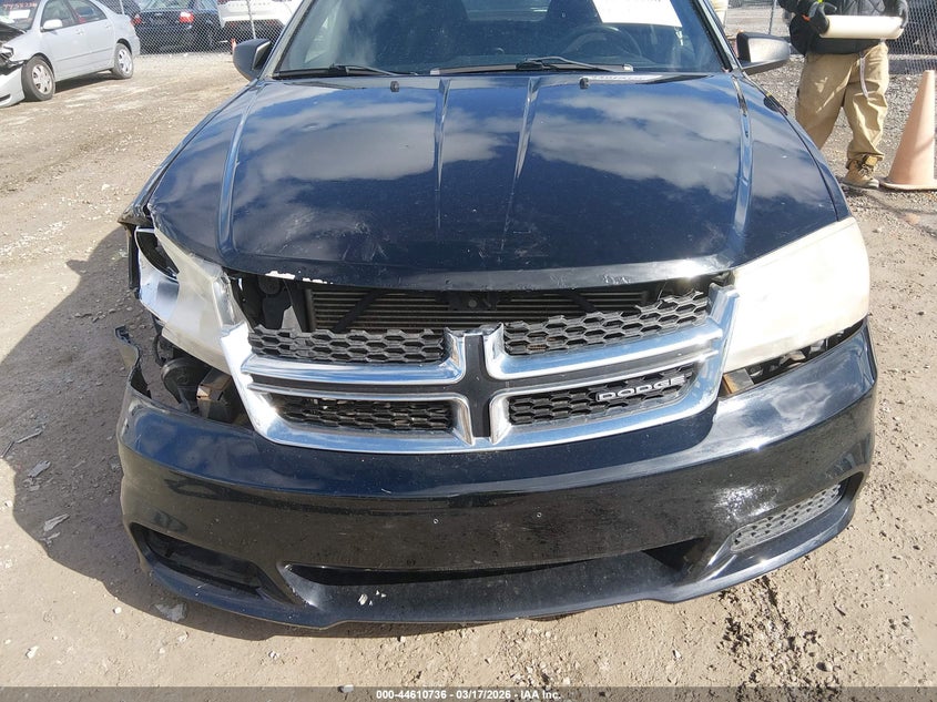 2012 Dodge Avenger 2.4 Se black Lot 111044610736 Vin 1C3CDZAB7CN182331