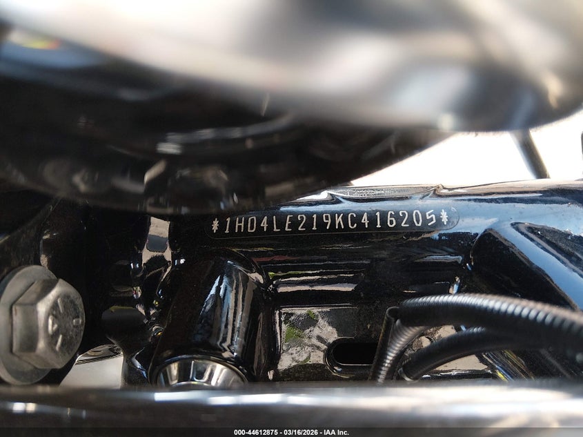 2019 Harley-Davidson Xl883 N VIN: 1HD4LE219KC416205 Lot: 44612875