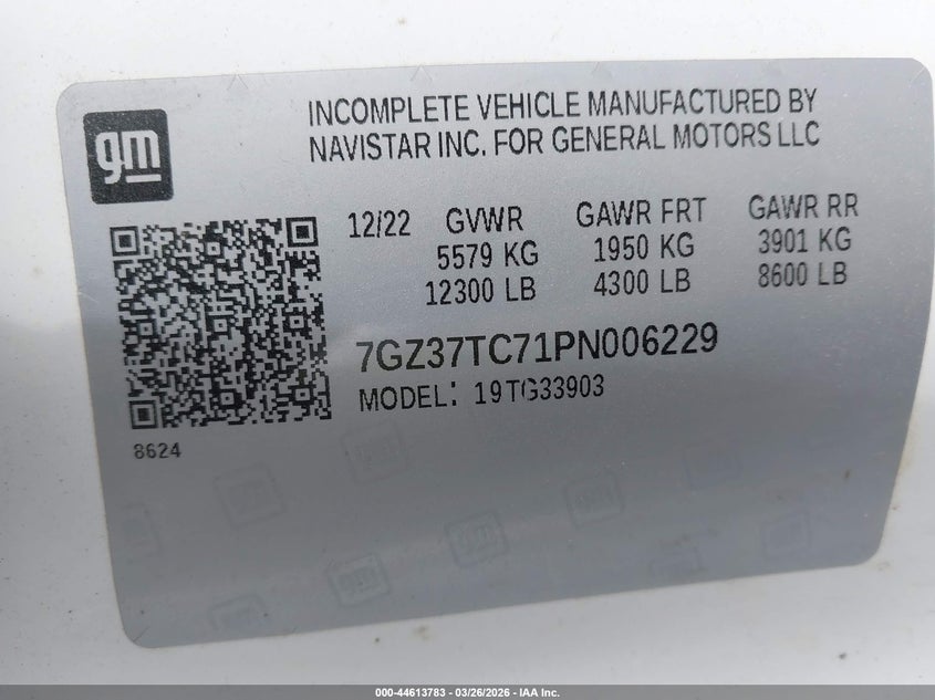 2023 GMC SAVANA CUTAWAY auction photo 8