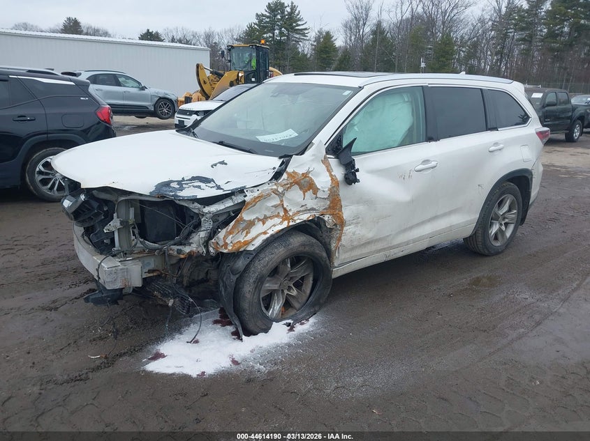 Vin: 5tddkrfh5fs140094, lot: 45111168, toyota highlander limited platinum v6 20152