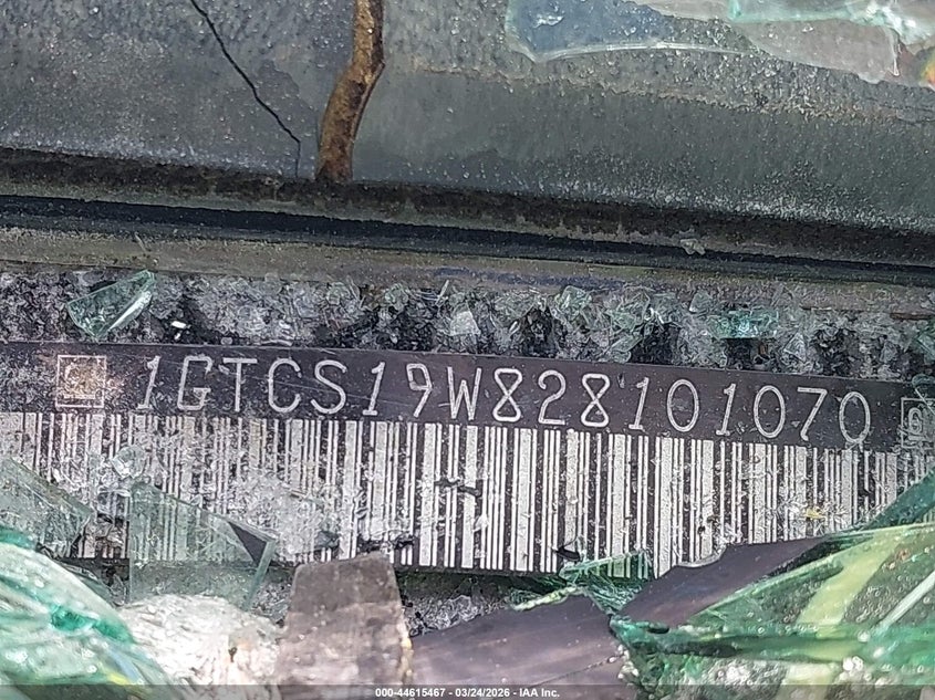 2002 GMC Sonoma Sls VIN: 1GTCS19W828101070 Lot: 44615467