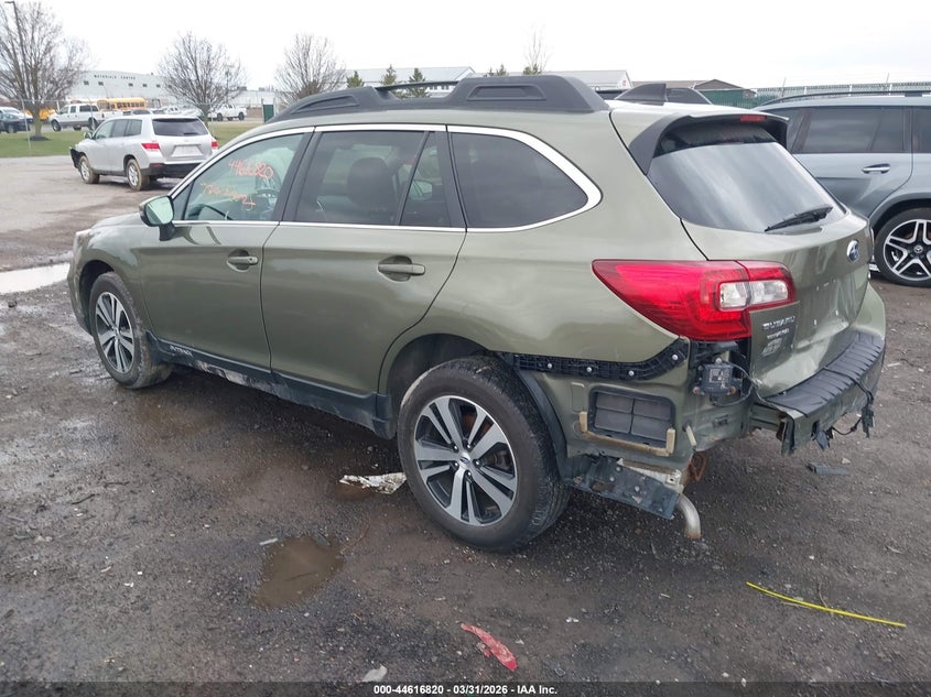 Vin: 4s4bsanc9j3280654, lot: 45113798, subaru outback 2.5i limited 20183