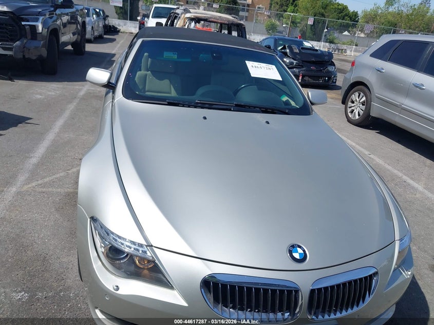 2008 BMW 650I VIN: WBAEB53538CX63383 Lot: 44617287