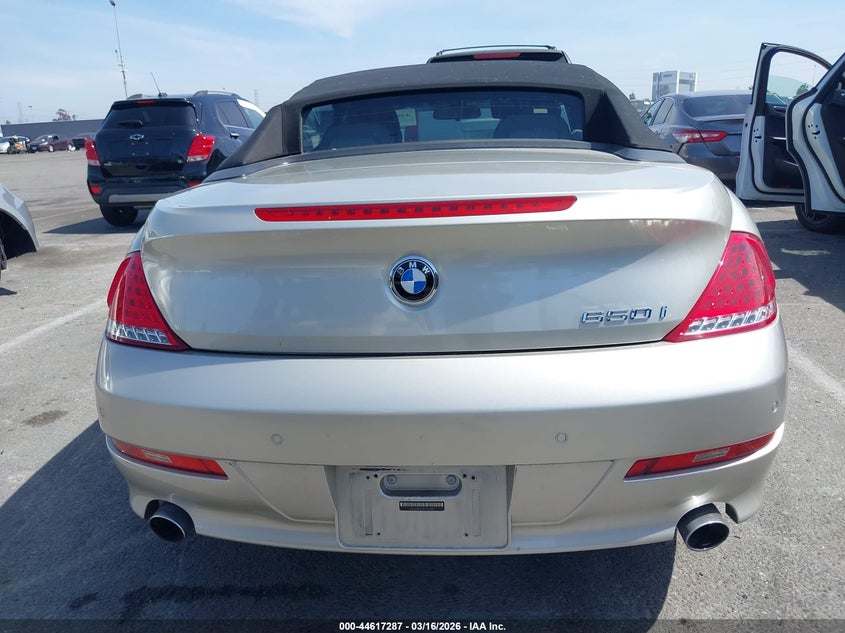 2008 BMW 650I VIN: WBAEB53538CX63383 Lot: 44617287