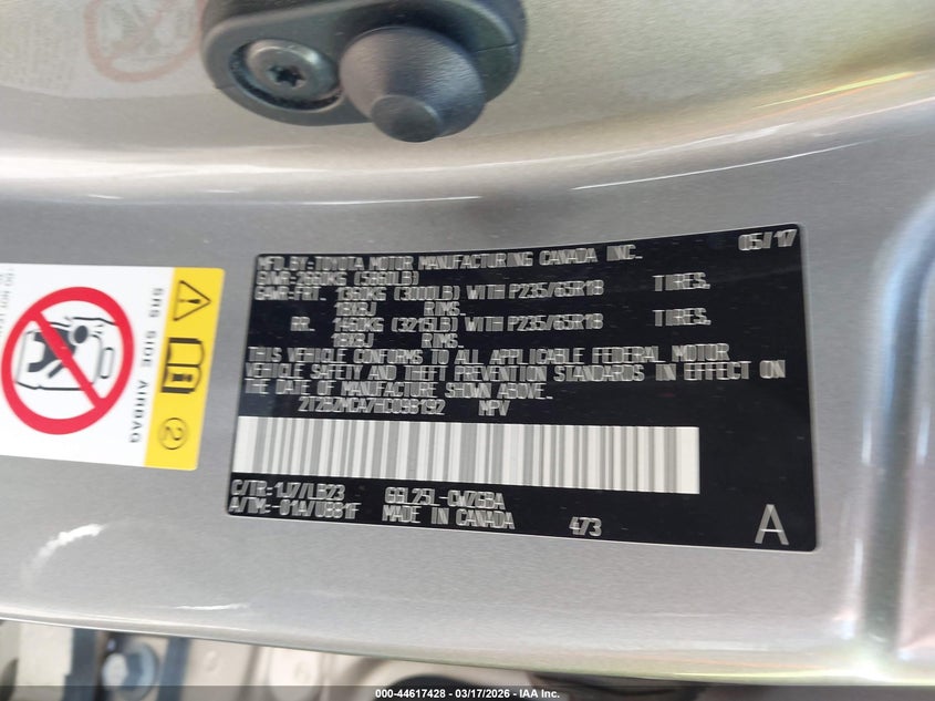 2017 Lexus Rx 350 VIN: 2T2BZMCA7HC098192 Lot: 44617428