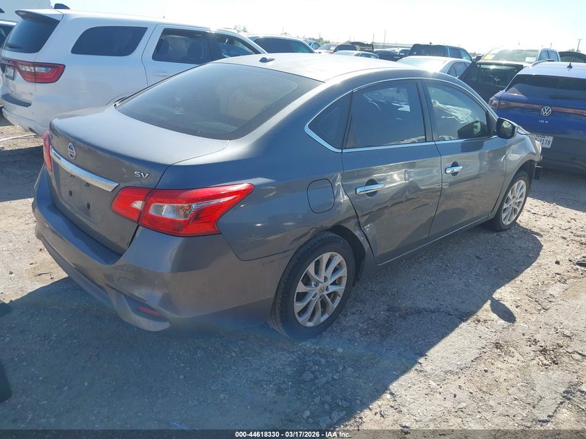 2018 Nissan Sentra 1.8 Sv grey Lot 111044618330 Vin 3N1AB7AP1JL647629