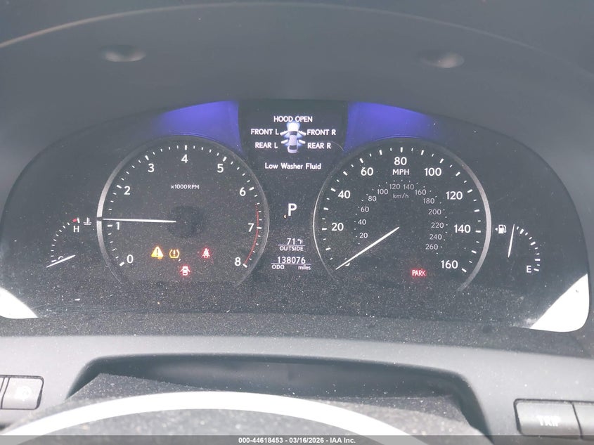 2013 Lexus Ls 460 VIN: JTHCL5EF6D5017066 Lot: 44618453