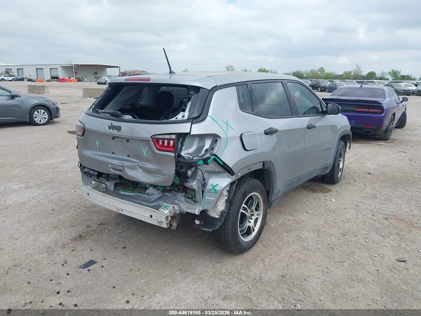 Vin: 3c4njcab2jt140009, lot: 45116163, jeep compass sport fwd 20184
