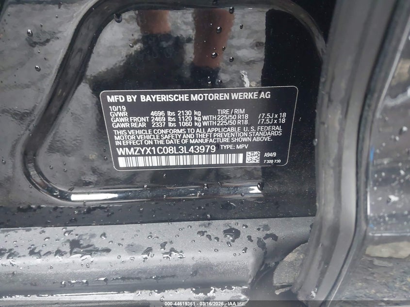 2020 Mini Countryman Cooper S VIN: WMZYX1C08L3L43979 Lot: 44619361