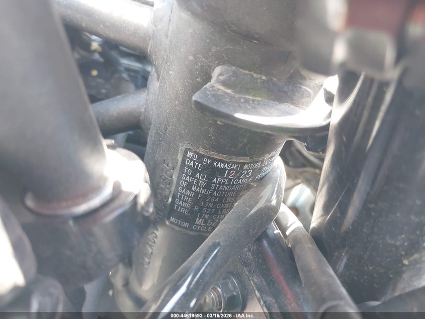 2024 Kawasaki Zx400 S VIN: ML5ZXCS14RDA21365 Lot: 44619593