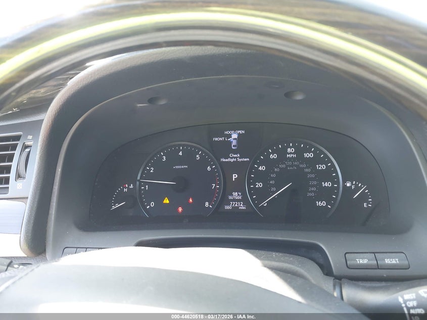 2013 Lexus Ls 460 VIN: JTHBL5EF5D5123505 Lot: 44620518