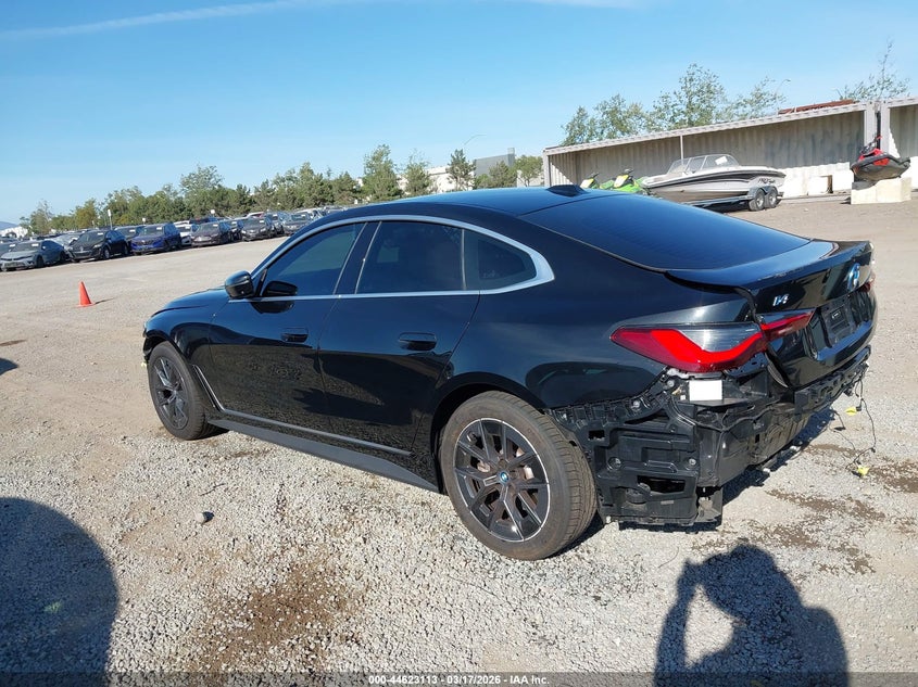 Vin: wby43aw0xrft38634, lot: 45120091, bmw i4 gran coupe edrive35 20243