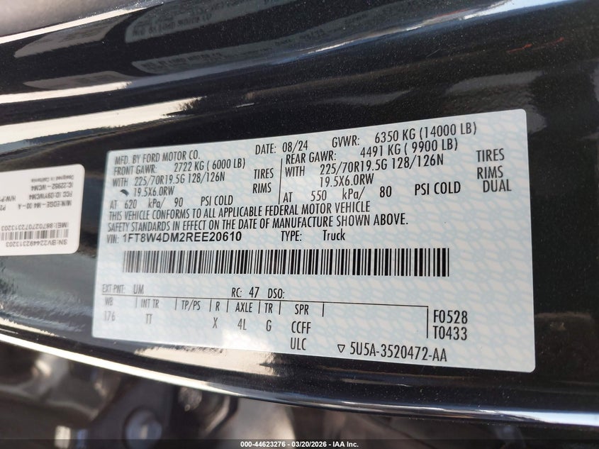 2024 Ford F-450 Limited VIN: 1FT8W4DM2REE20610 Lot: 44623276