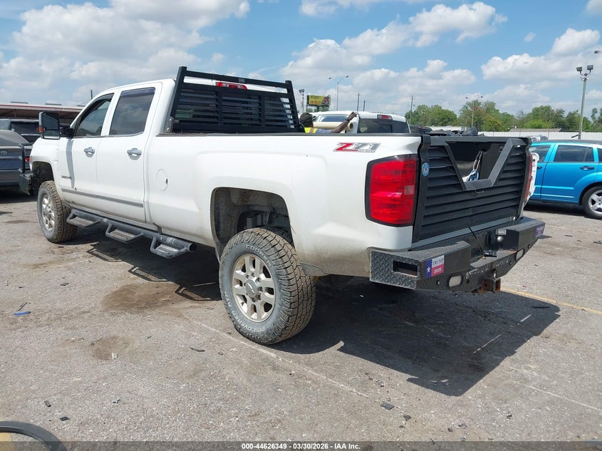 2015 Chevrolet Silverado 3500Hd Ltz white Lot 111044626349 Vin 1GC4K0E85FF671177