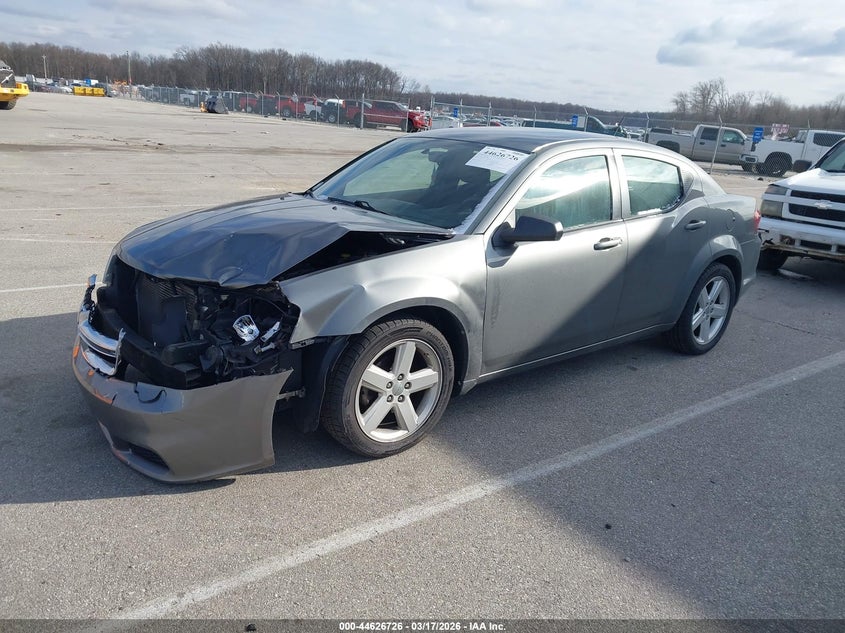 Vin: 1c3cdzab9dn517820, lot: 45123706, dodge avenger se 20132