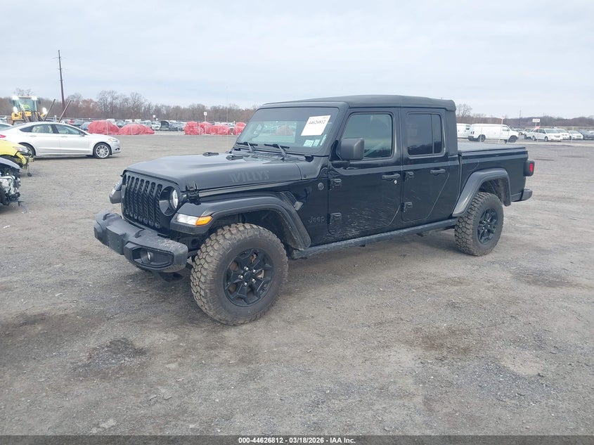 Vin: 1c6hjtag1pl525419, lot: 45123792, jeep gladiator willys 4x4 20232