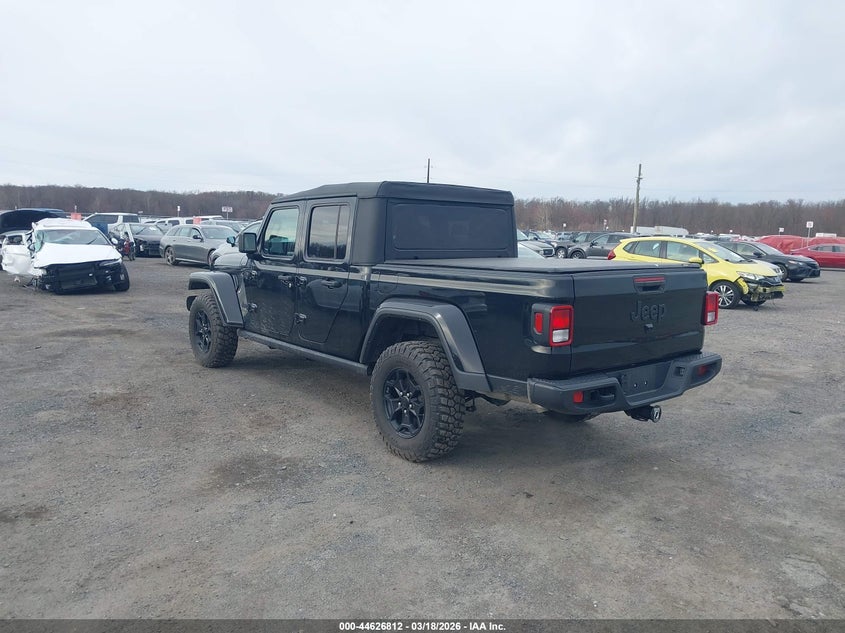 Vin: 1c6hjtag1pl525419, lot: 45123792, jeep gladiator willys 4x4 20233