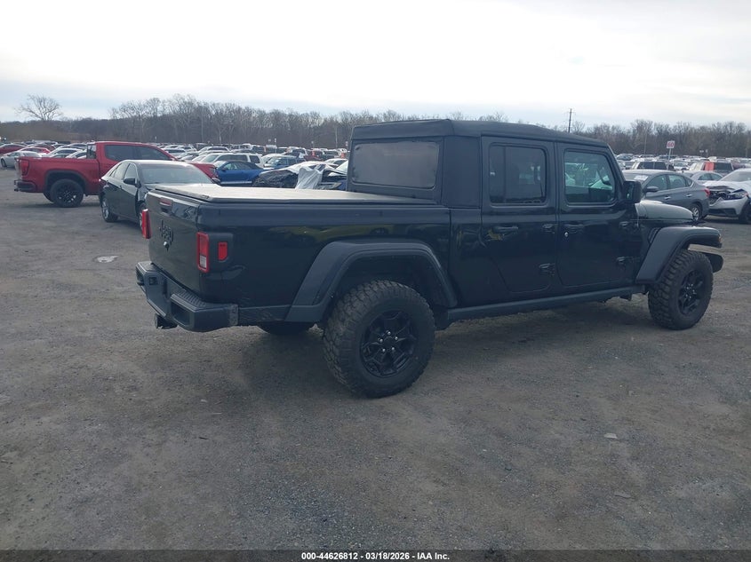 Vin: 1c6hjtag1pl525419, lot: 45123792, jeep gladiator willys 4x4 20234