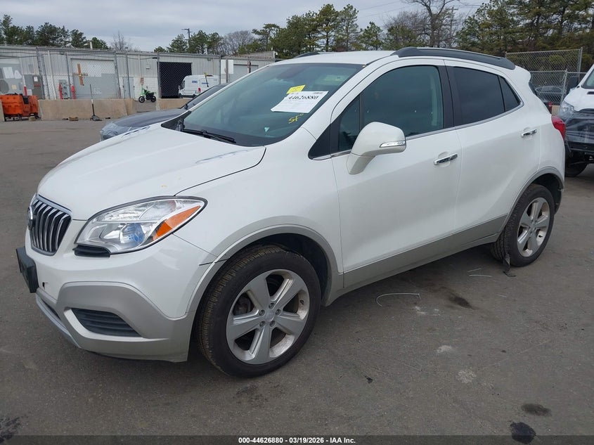 Vin: kl4cjesb3fb238552, lot: 45123860, buick encore 20152