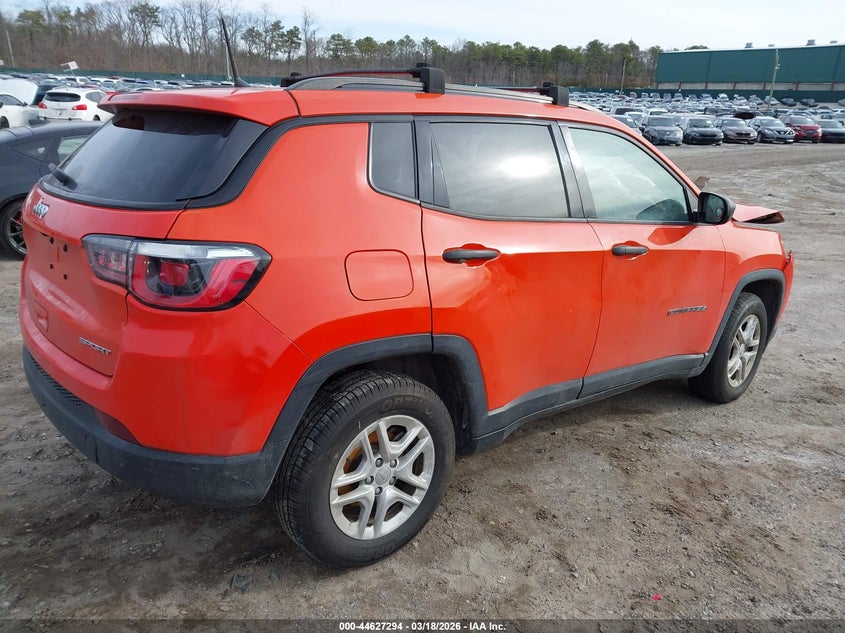 Vin: 3c4njcab4jt339398, lot: 45124274, jeep compass sport fwd 20184