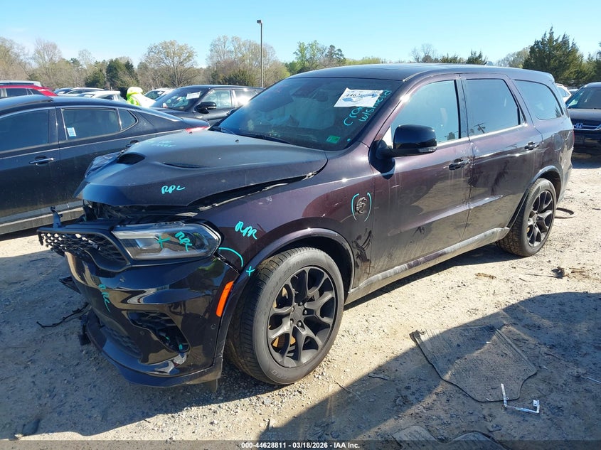 Vin: 1c4sdjh99sc556752, lot: 45125791, dodge durango srt hellcat brass monkey awd 20252