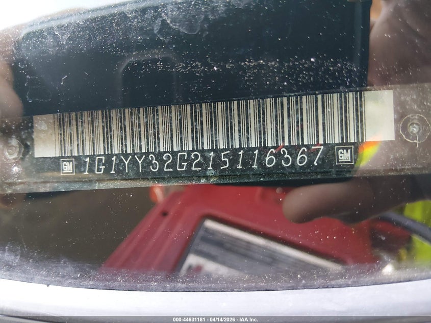 2001 Chevrolet Corvette VIN: 1G1YY32G215116367 Lot: 44631181