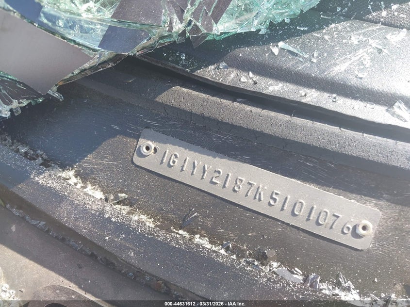 1989 Chevrolet Corvette VIN: 1G1YY2187K5101076 Lot: 44631612